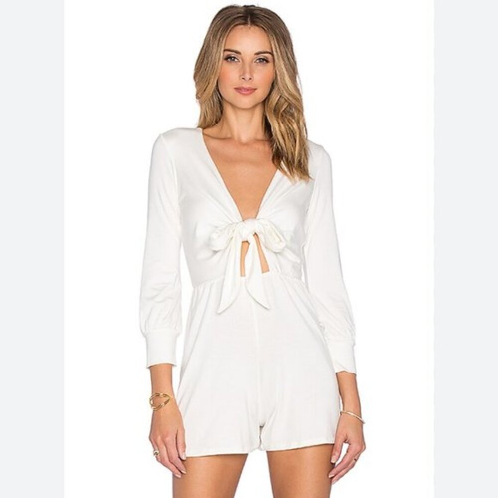 Rachel Pally Women's White Jumpsuit Rompers Bow NWT‎